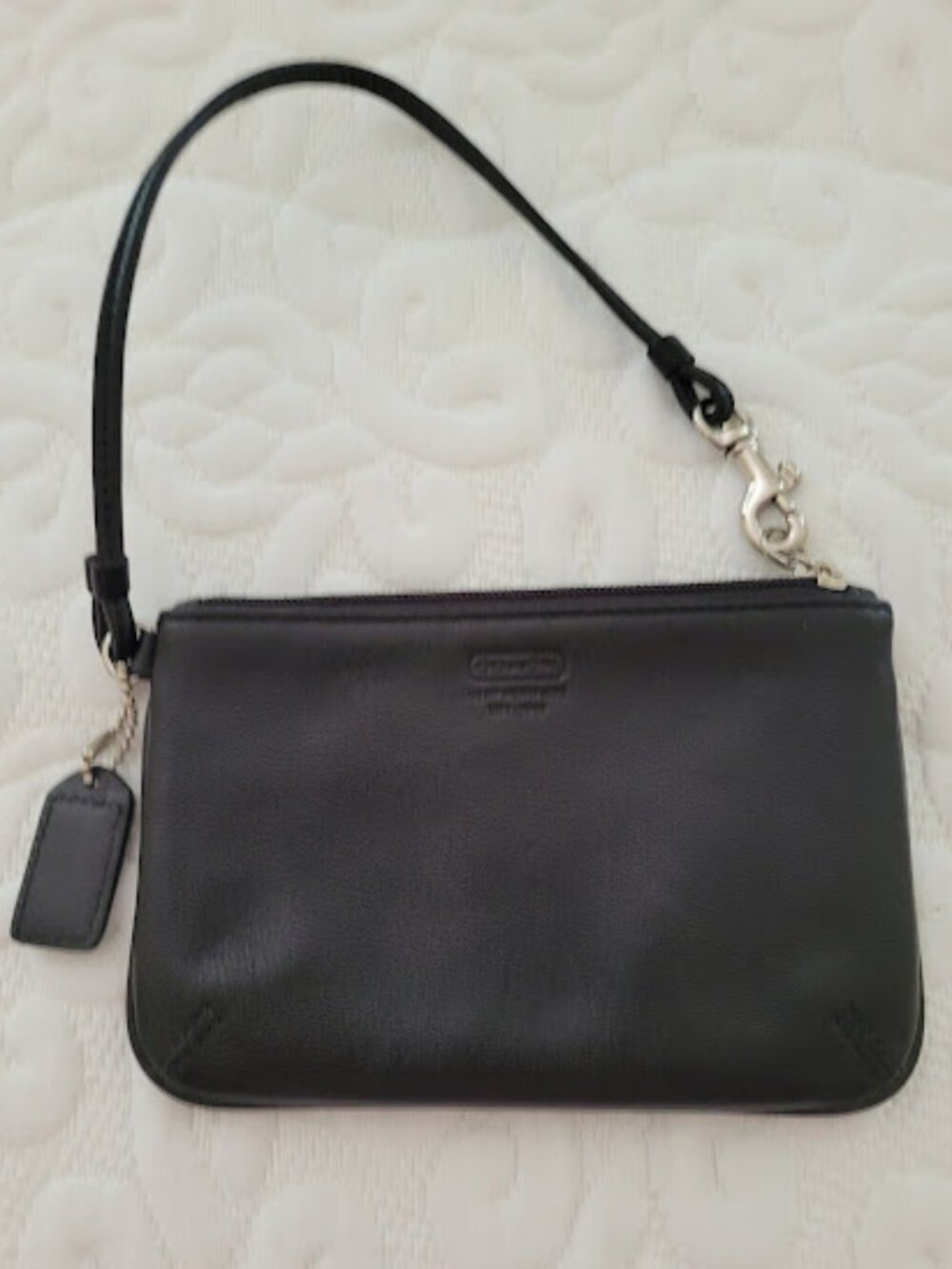 Coach Black Leather Wristlet Vintage